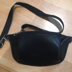 Black Leather Side Bag